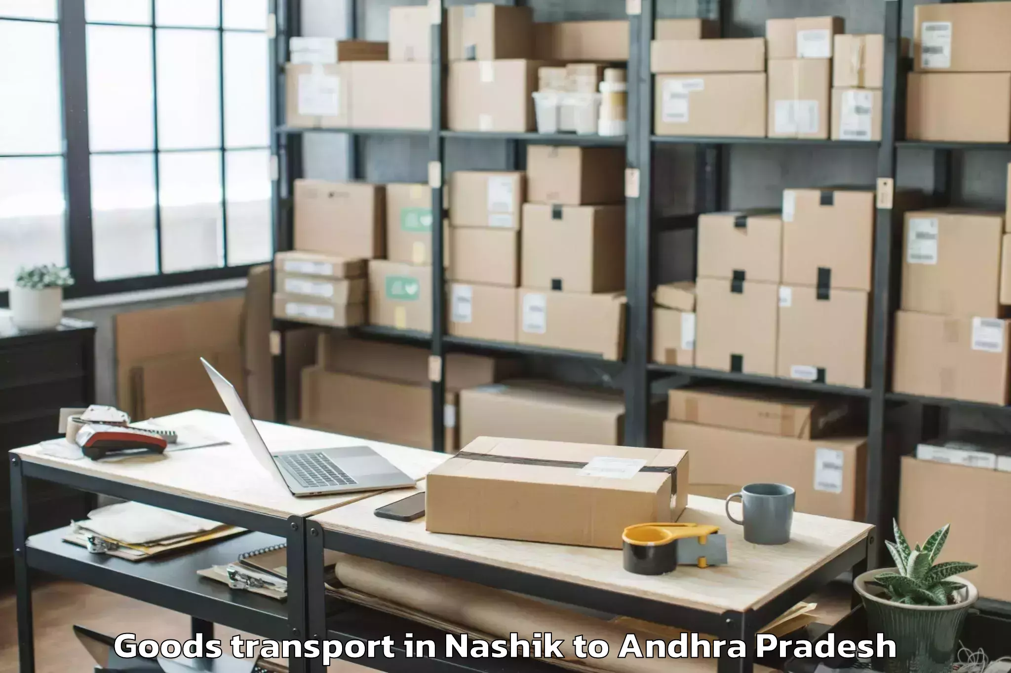 Discover Nashik to Nekarikallu Goods Transport